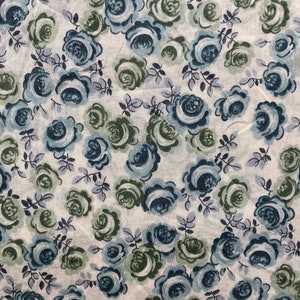 Green and Blue ‘Kasia’’ Liberty Tana Lawn 13”x 9” Crafting Patchwork