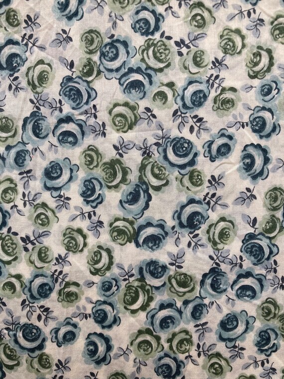 Green and Blue ‘Kasia’’ Liberty Tana Lawn 13”x 9” Crafting Patchwork