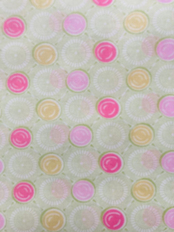 Discontinued Liberty Tana Lawn 13”x 9” Pink and Green ‘Richard’ Ideal size for a face mask.