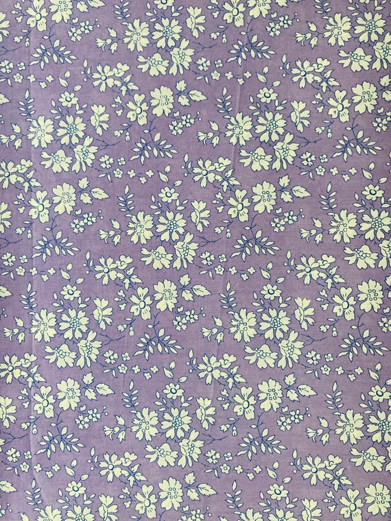 A Purple and White ‘Capel’ Liberty Tana Lawn 13”x 9”. International Shipping