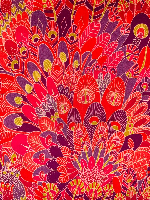 A Stunning Discontinued Liberty Tana Lawn Fabric, Pink and Purple ‘Eben’, 2015.   40 x 50cm Patchwork Crafting