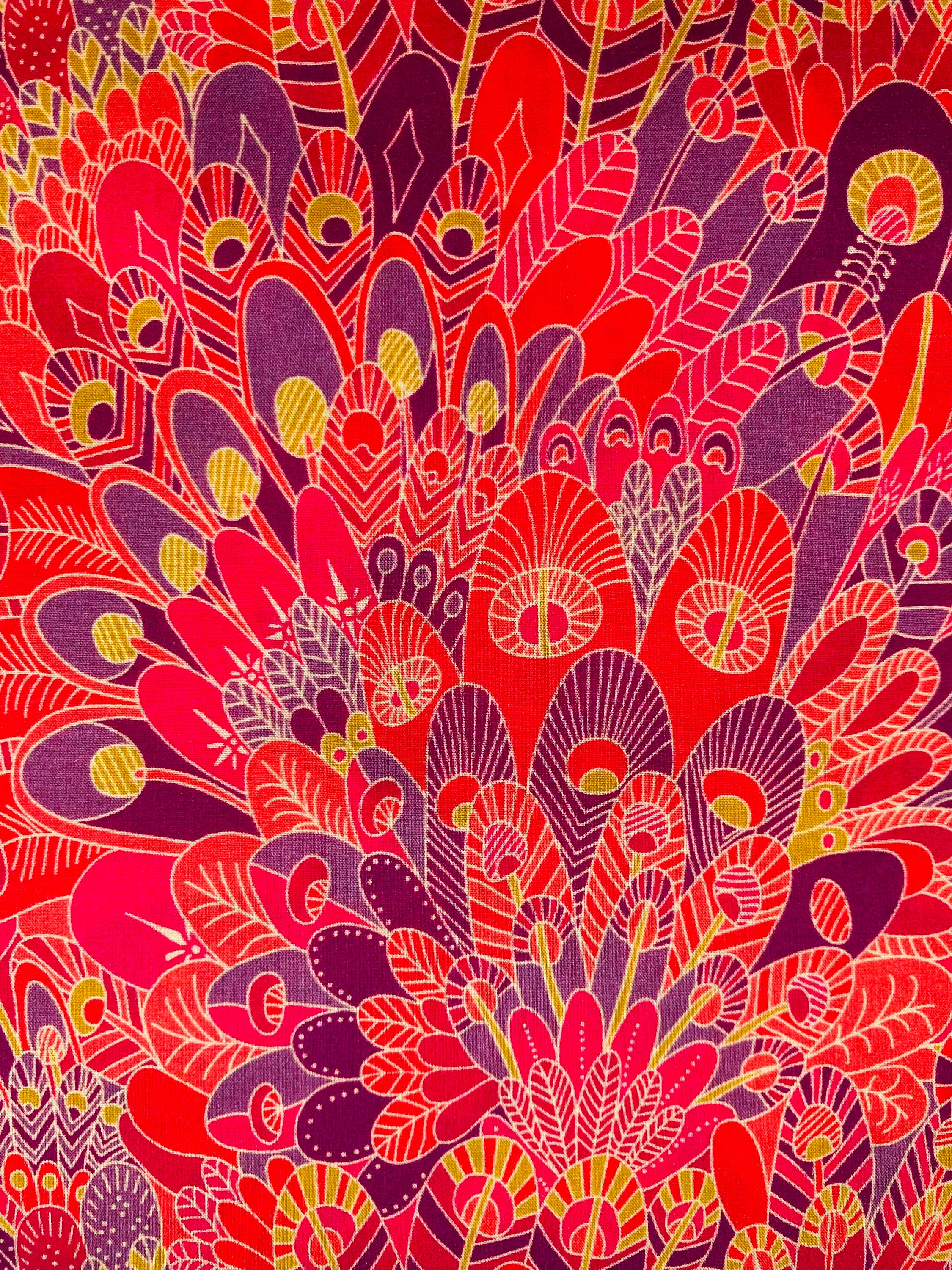 Liberty Of London Tana Lawn™ Fabric – Ianthe Pattern, 42cm X 48cm, Bright Red/Blue, 100% Cotton