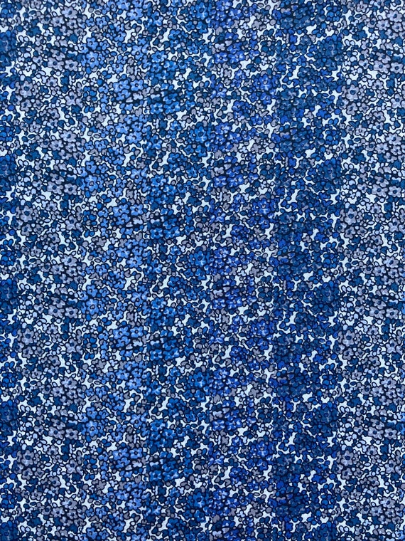 A Discontinued Blue and Grey Liberty Tana Lawn 13” x 9”  fabric called ‘Douglas Stripe’. International Shipping
