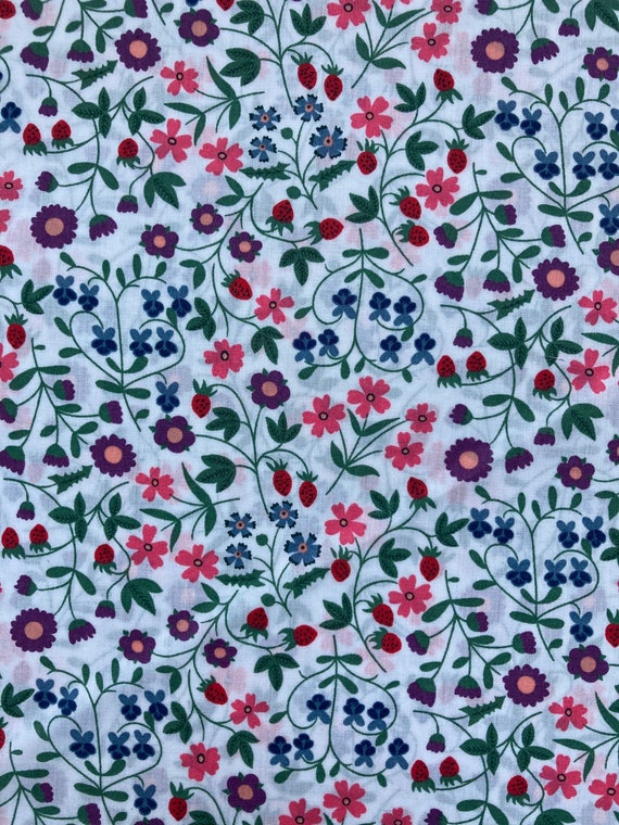 A Gorgeous Pink and Purple ‘Little Mirabelle’ Liberty Tana Lawn 13”x 9”