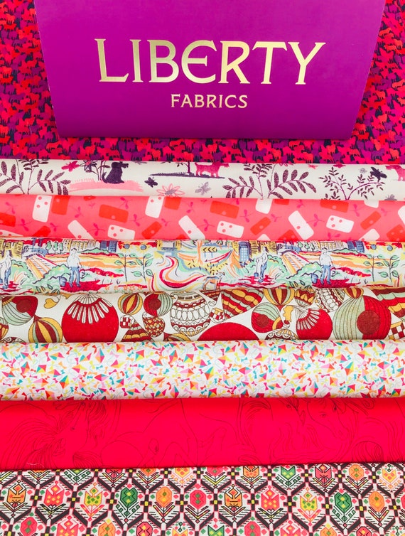Liberty Tana Lawn ‘Fun Novelty’ Bundle Pack. 8 Pieces of Unusual 6”x 9” Quality Lawns.