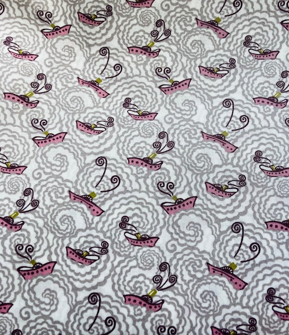 A lovely Pink and Grey ‘Voyage’ Novelty Liberty Tana Lawn 13”x 9”