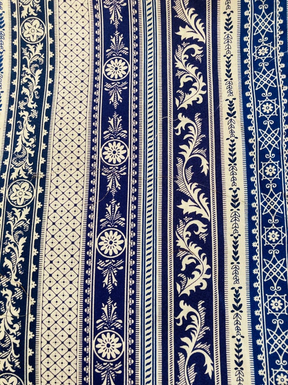 A lovely Blue striped ‘Helen and Norman’ Liberty Tana Lawn 13”x 9” Free International Shipping