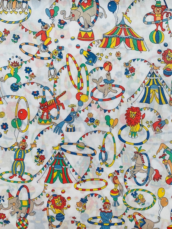 Novelty Multicoloured Discontinued Liberty Tana Lawn Fabric ‘Isaacs Jubilee’ 13”x 9”