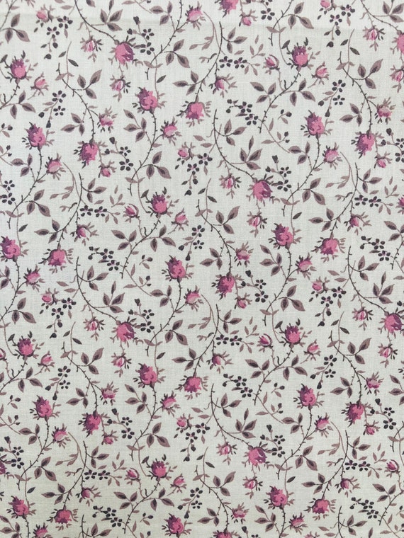 Liberty Tana Lawn 13”x 9” Purple and Cream Rosy Vintage.