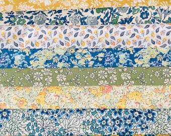 A Beautiful ‘March’ fabric pack. This spring pack contain 8 pieces of Liberty Tana Lawn cottons, cut to a generous 6”x 9”.