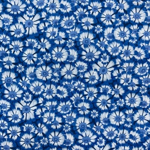 A Discontinued Blue and White Liberty Tana Lawn 13” x 9”  fabric called ‘Helenium’. International Shipping