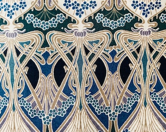 Ianthe, Discontinued,  Blue And Grey colour way. Liberty Tana Lawn 13”x 9”