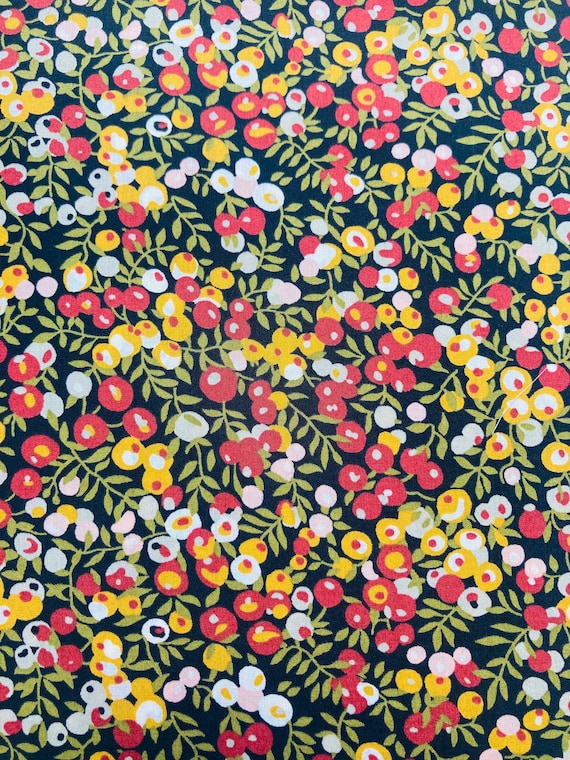 Discontinued Tan and Yellow Wiltshire Berry Liberty Tana Lawn 13”x 9”