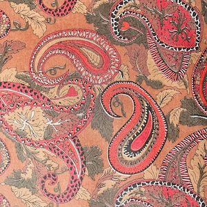 A Beautiful Liberty ‘paisleys’ Fabric Bag, Containing 8 Lovely Paisley ...