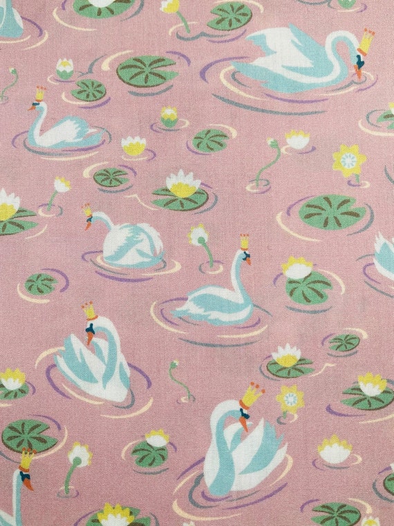 A Pretty Rare, Beautiful, Pink and Green Discontinued ‘Manon’ Liberty Tana Lawn 13”x 9” Crafting Patchwork