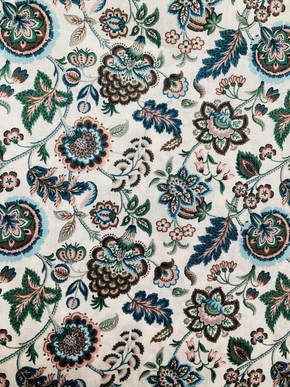 A lovely blue and brown ‘Hobbes’ Liberty Tana Lawn 13 x 9”  Patchwork Crafting. International Shipping