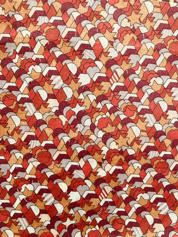 A Gorgeous Liberty Tana Lawn 13” x 9”  fabric Brown and Orange ‘Pop’