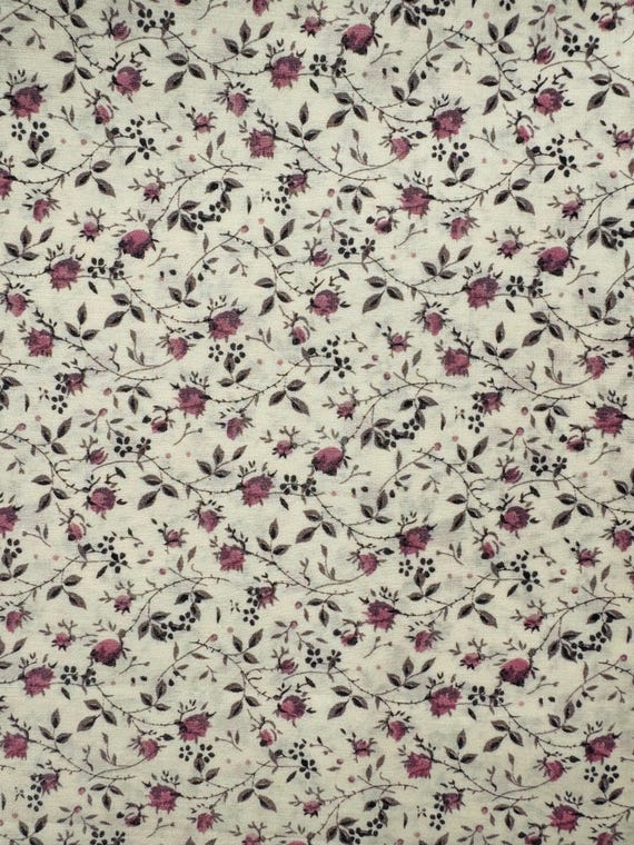 Rosy, Discontinued Liberty Tana Lawn 23”x 12” Purple and Cream.