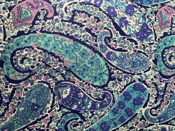 A lovely Blue and Purple ‘Bourton’, Liberty Tana Lawn 13”x 9” fabric. International postage