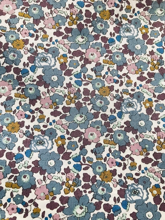 Liberty Tana Lawn Grey and Brown 27”x 7” fabric Betsy Ann.