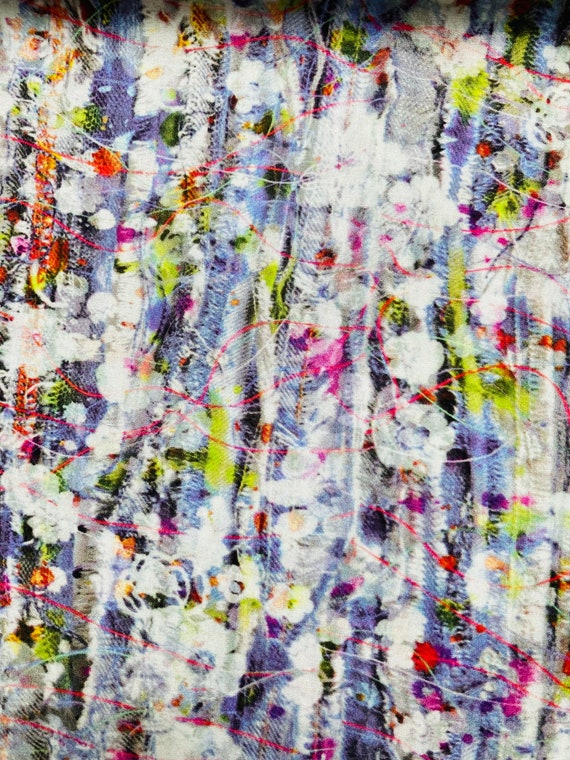 A Discontinued, Grey And Pink ‘Holly’  Liberty Tana Lawn 13”x 9” #Adele