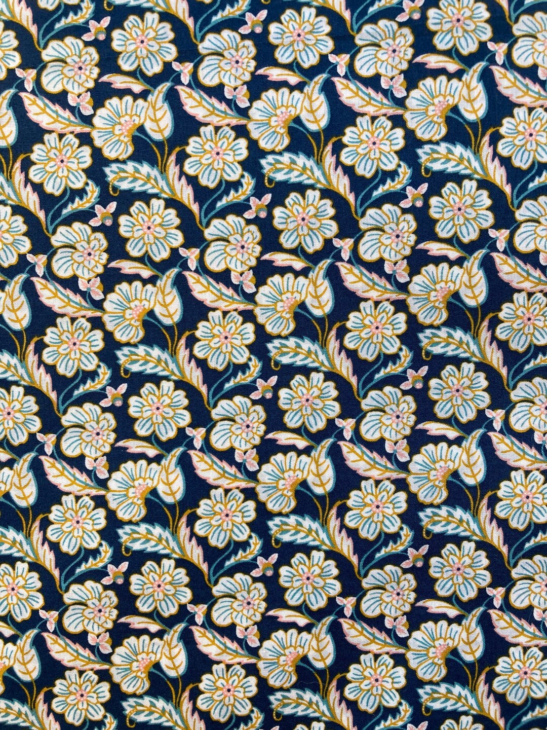 Chester Rows Drawing A Vibrant Blue and Gold ‘chester Row’ Liberty Tana Lawn 13”x 9” - Etsy