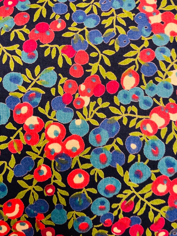 Wiltshire Berry, Vintage Blue and Pink colour way.  Liberty Tana Lawn 13”x 9”