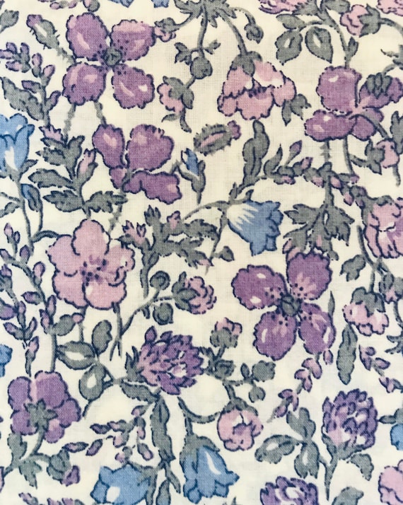 Liberty Tana Lawn Purple Meadow, discontinued colour way, 13”x 9”