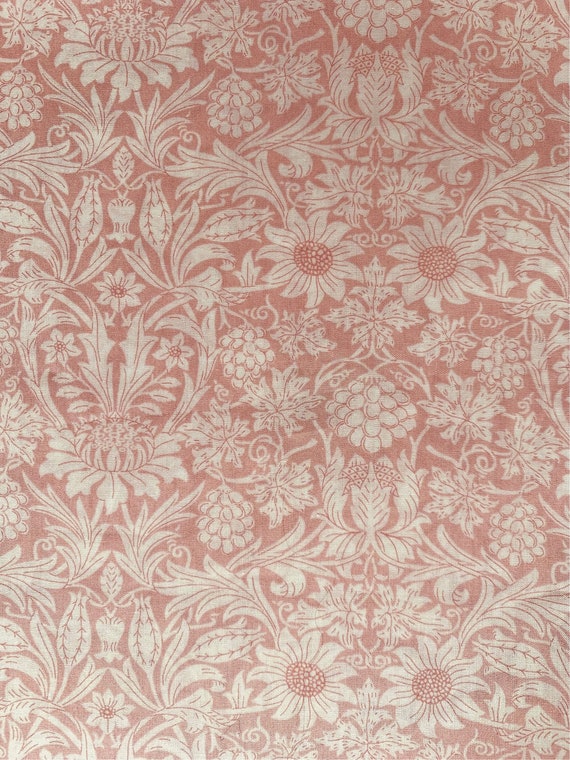 A Pink and White ‘Mortimer Silhouette’ Liberty Tana Lawn 13”x 9”