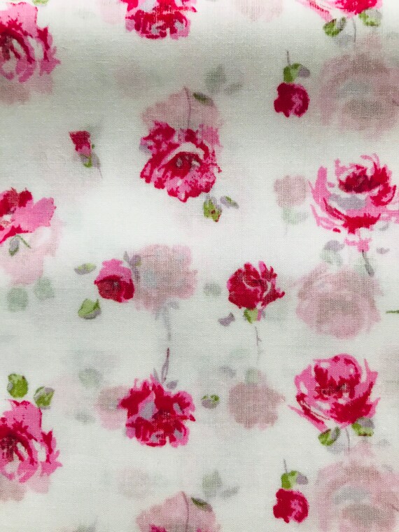 Liberty Tana Lawn Vintage 13”x 9” Pink Rosa fabric. Ideal for making a face mask.