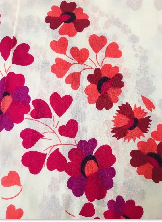 Liberty Tana Lawn 13”x 9” Red Vintage ‘Joel’ fabric Free International Shipping