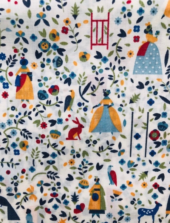 Liberty Novelty ‘Lotta’ Tana Lawn Vintage 40 x 50cm fabric. Patchwork Crafts