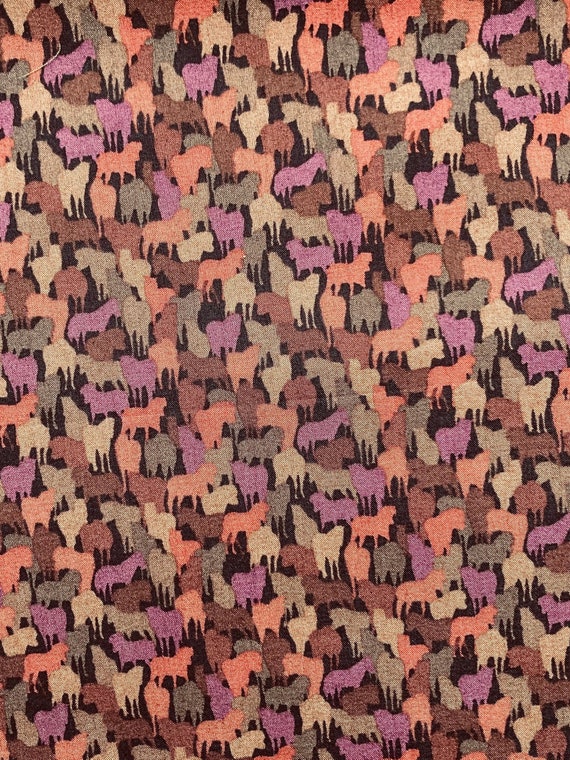 Vintage Brown and Tan Liberty Tana Lawn Fabric ‘Kussman’ 13”x 9”