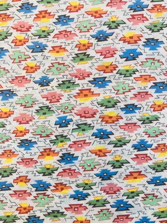 A Discontinued Liberty Tana Lawn 13” x 9”  fabric Orange and Blue ‘Sunrise Sunset’,  International Shipping