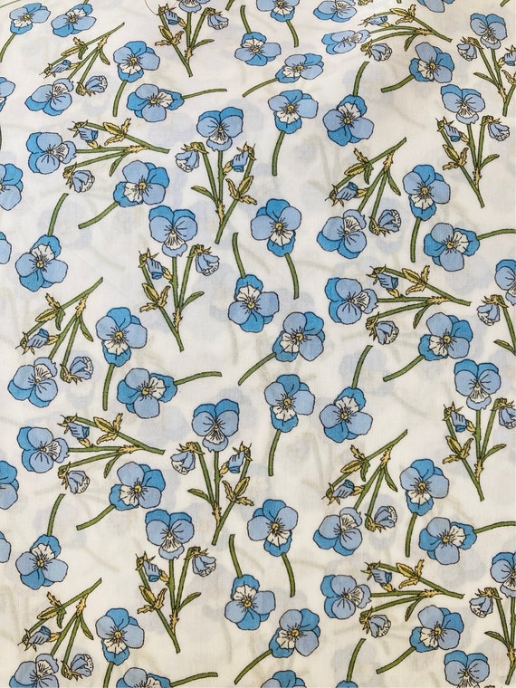 Liberty Tana Lawn 13”x 9” Pale Blue and White Discontinued ‘ROS’ #Adele