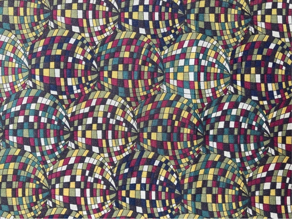 An unusual Green and Yellow ‘Emilia De Poret’ Liberty Tana Lawn 13”x 9” Crafting Patchwork
