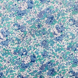 A 1980’s Blue/green Liberty Tana Lawn Vintage 17 x 10” ‘Claire Aude’