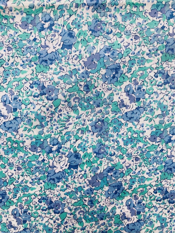 A 1980’s Blue/green Liberty Tana Lawn Vintage 17 x 10” ‘Claire Aude’