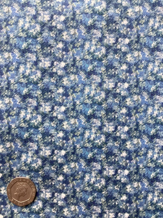 A lovely blue ‘Sufyan’ Liberty Tana Lawn 9”x 13”  Patchwork Crafting