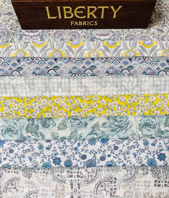 Liberty Tana Lawn Hidden Gems ‘Diamonds’  Fabric bundle. 8 pieces of 6”x 9” Quality Lawns