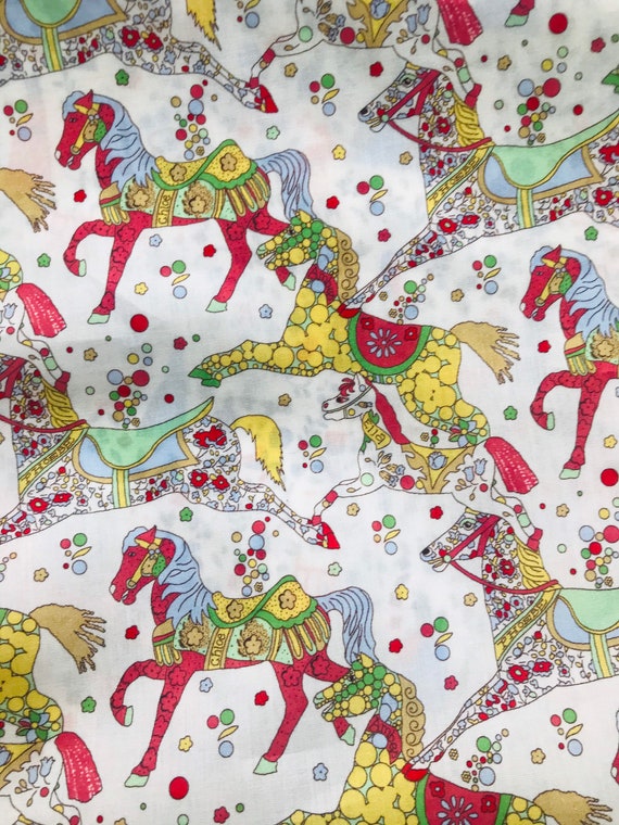 Liberty Novelty ‘My Little Pace’ Tana Lawn Vintage 40 x 50cm fabric. Patchwork Crafts