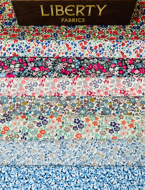 Liberty Tana Lawn Vintage ‘Petites 13’, containing 8 beautiful Liberty pieces. The cottons are cut to a generous 6”x 9”.