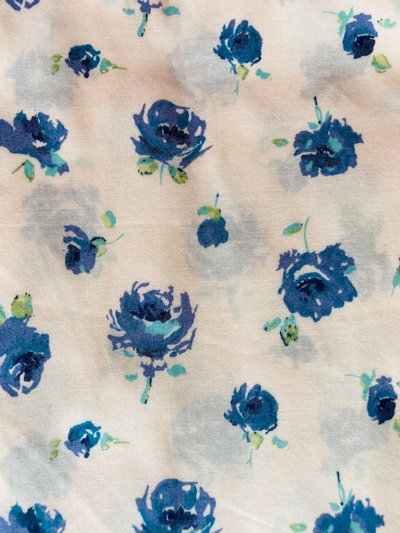 Liberty Tana Lawn 13”x 9” Blue Rosa Discontinued, Ideal for making face masks