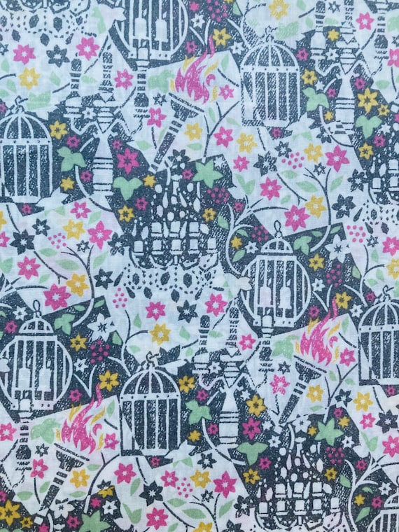 A Grey And Pink ‘Eternal Flame’ Liberty Tana Lawn 13”x 9”