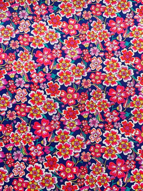 A Gorgeous Liberty Tana Lawn 13” x 9”  fabric Pink and Purple ‘Anokhi Rose’