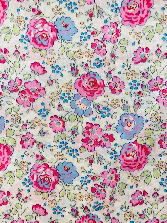Pink Liberty ‘Felicity’ Tana Lawn Discontinued, 13”x 9”