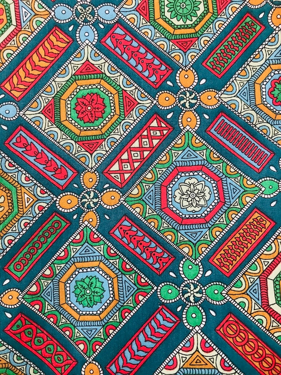 Discontinued Multicoloured ‘Benjamin’ Liberty Tana Lawn 13”x 9” 100% Cotton.