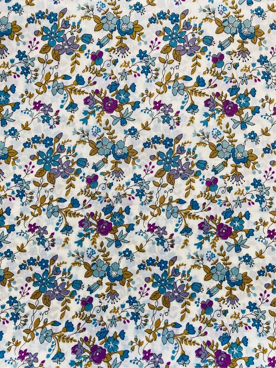 A Gorgeous Purple And Turquoise ‘Basildon Park’ 2008 Liberty Tana Lawn 13”x 9”