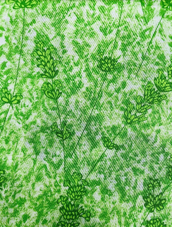 A lovely Green ‘Joan Larke’ Liberty Tana Lawn 13”x 9” Fabric, Ideal for any crafting projects