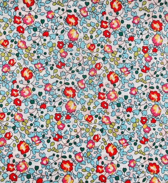 A lovely Green And Orange ‘Eloise’ Liberty Tana Lawn 13”x 9” #Adele